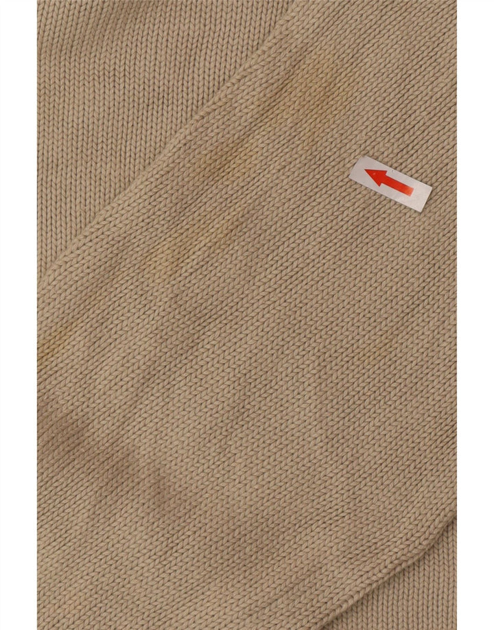 Zara Suéter masculino com decote em V XL algodão bege
