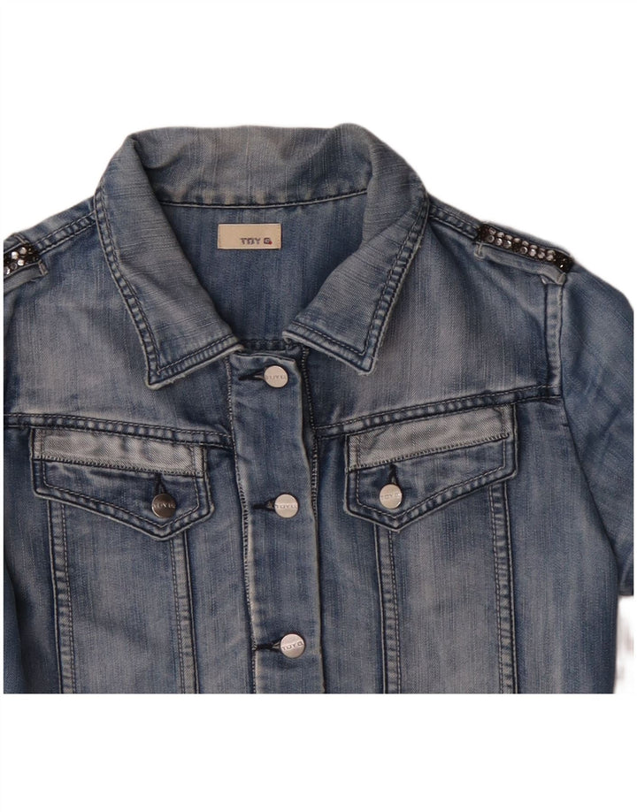 Jaqueta jeans feminina TOY G UK 12 azul médio