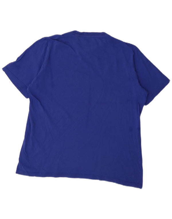 Adidas Camiseta Masculina Graphic Top Grande Algodão Azul