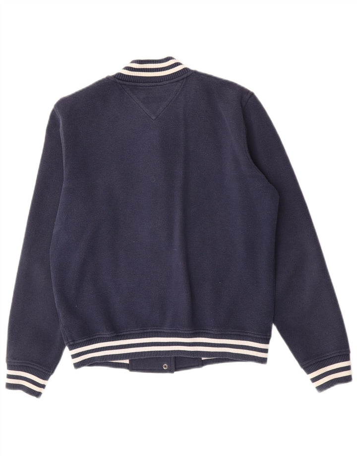 Jaqueta Tommy Hilfiger Feminina Oversized Varsity UK 10 Pequena Azul Marinho