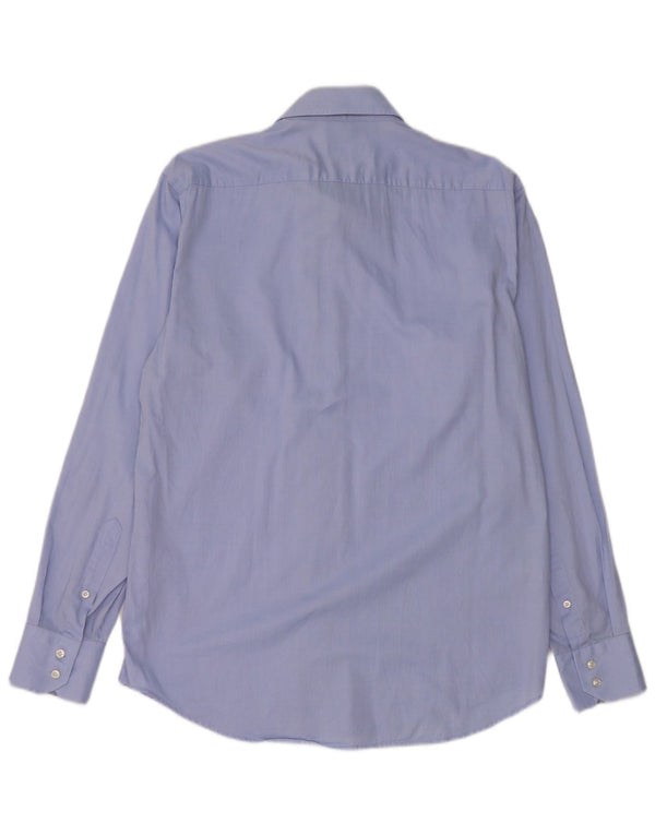Camisa masculina Hugo Boss Regular Fit tamanho 39 algodão azul médio