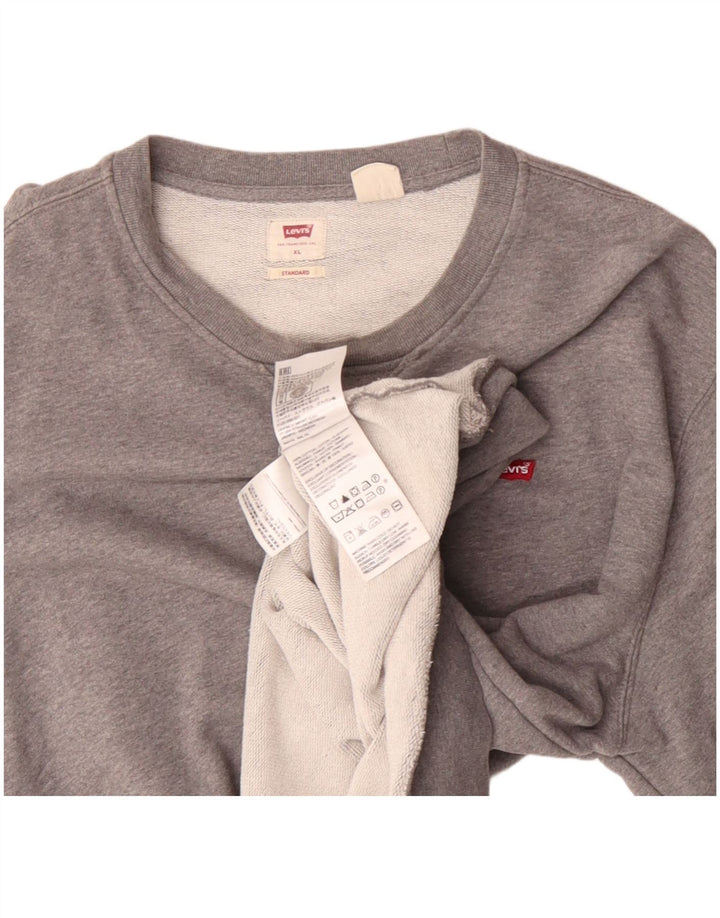 Levi's Masculino Padrão Moletom Jumper XL Cinza Algodão Clássico