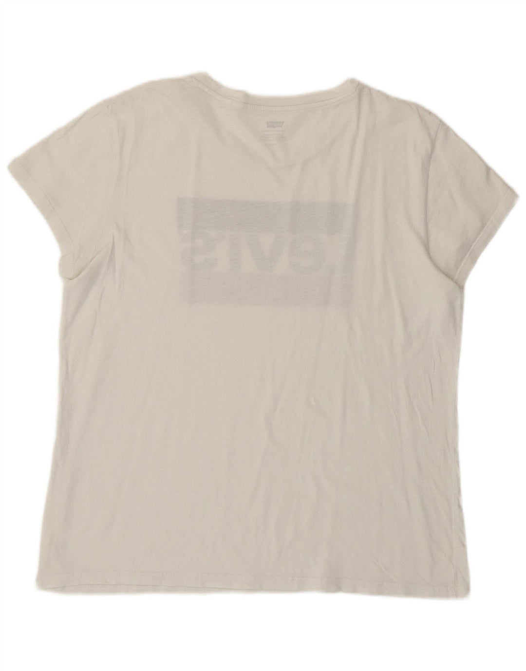 Camiseta feminina gráfica LEVI'S UK 16 grande branca
