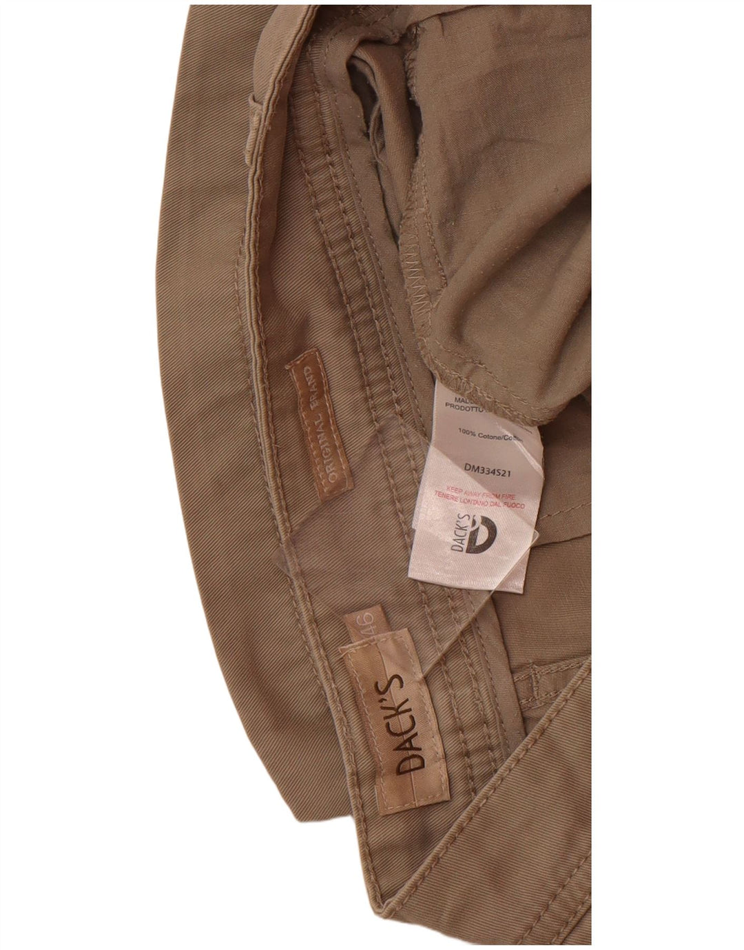 DACK'S Shorts Chino Masculino Regular Fit IT 46 Pequeno W32 Algodão Cinza
