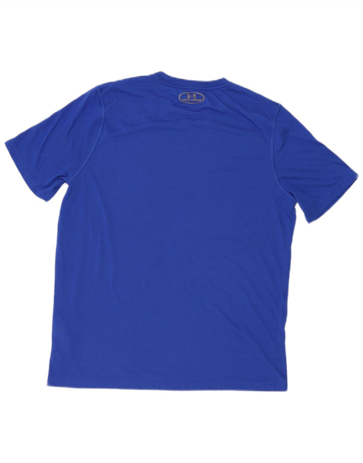 Camiseta masculina Under Armour Heat Gear grande poliéster azul
