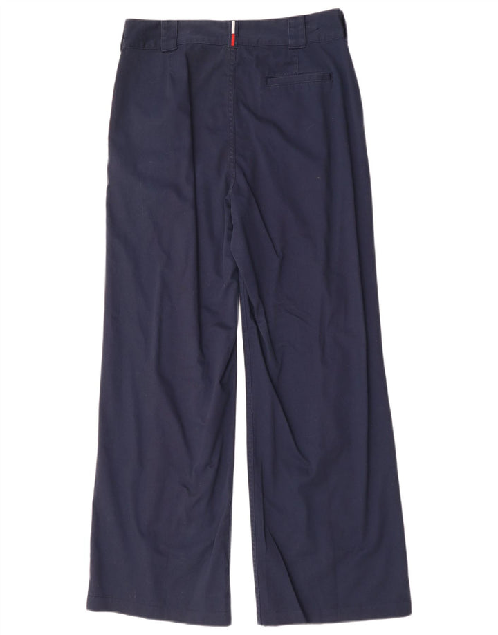 Calça feminina TOMMY HILFIGER Bootcut Chino EUA 12 Grande W32 L30 Azul marinho