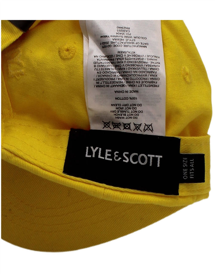 Boné de beisebol gráfico masculino LYLE & SCOTT tamanho único algodão amarelo clássico