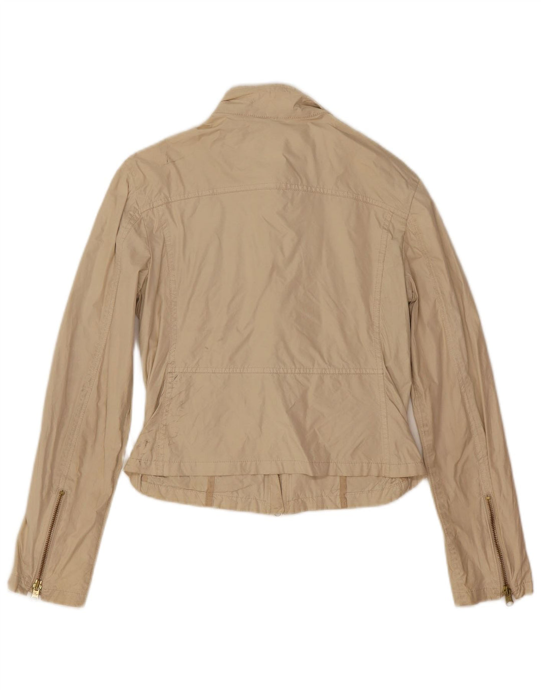 Fay Womens Crop Utility Jacket Reino Unido 8 Pequeno Bege