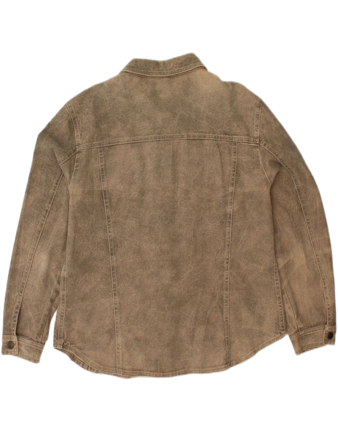 GIO ANNA Womens Denim Shirt IT 48 XL Beige Cotton