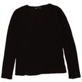 Top feminino ZARA de manga comprida UK 10 pequeno preto