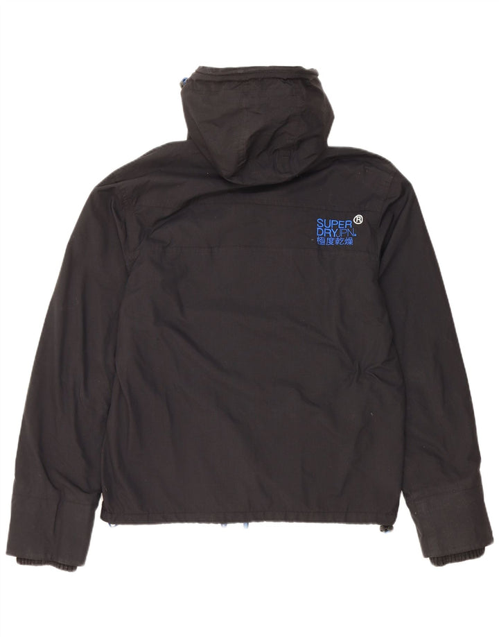 Jaqueta corta-vento masculina SUPERDRY com capuz e capuz Reino Unido 38 médio preto