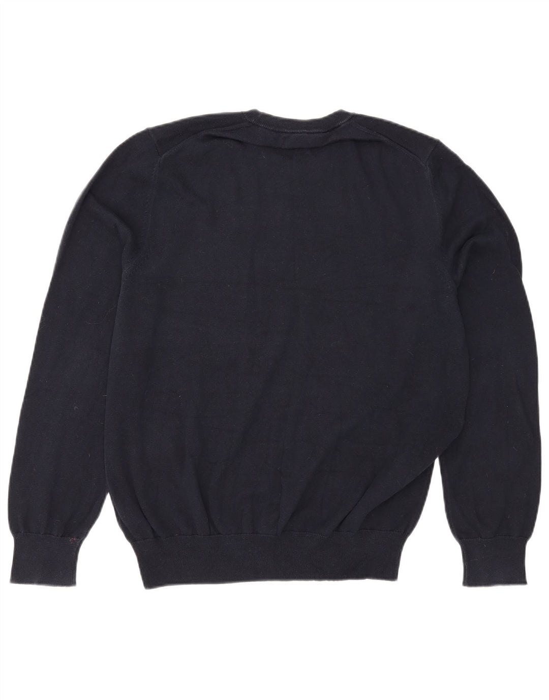 Suéter masculino Marks & Spencer com gola redonda, grande algodão azul marinho