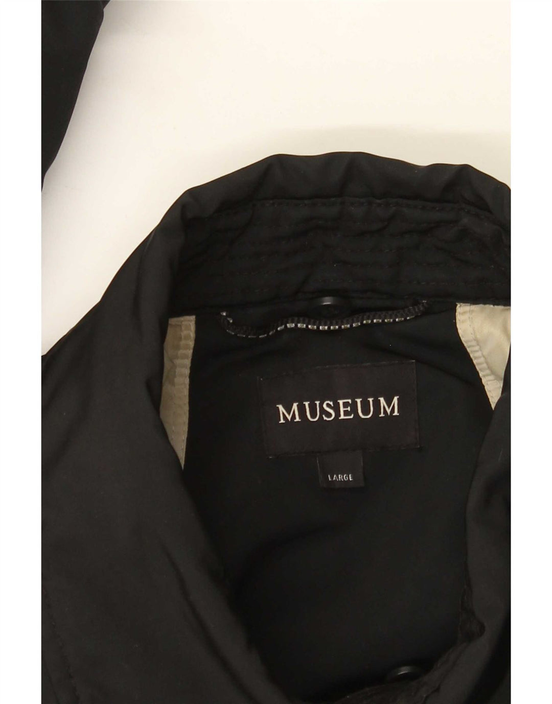 Jaqueta utilitária feminina Museum UK 14 grande poliéster preto