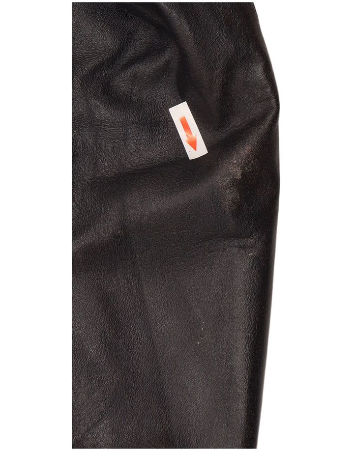 Jaqueta de couro masculina vintage UK 40 grande preta