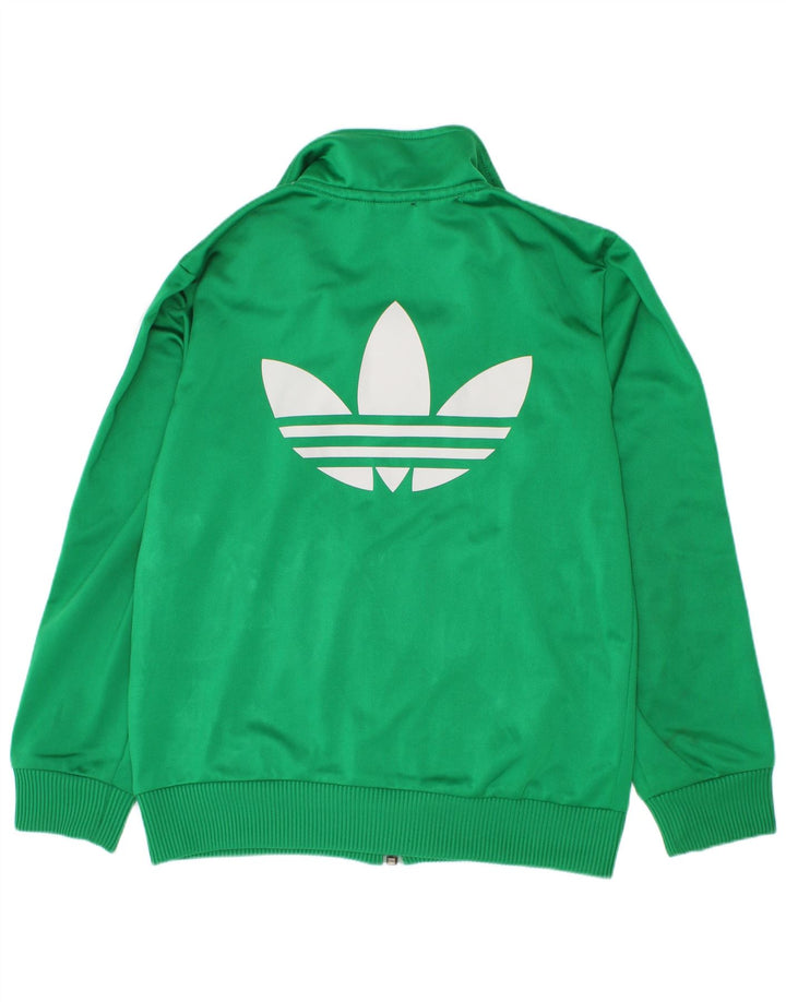 Casaco de treino gráfico Adidas Boys 7-8 anos verde poliéster