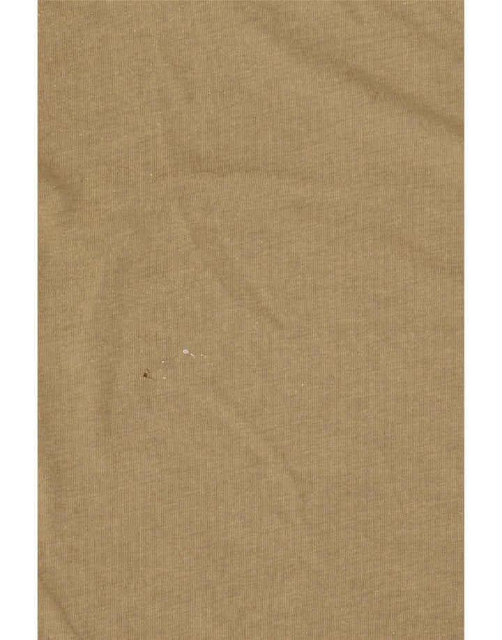 Adidas Mens Camiseta Top Médio Algodão Cáqui