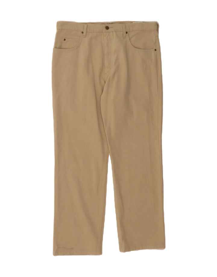 LEE Mens Straight Casual Trousers W36 L32 Beige Cotton Vintage Lee and Second-Hand Lee from Messina Hembry 
