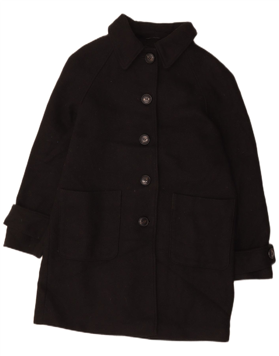 Sobretudo feminino Marks & Spencer UK 14 grande poliéster preto