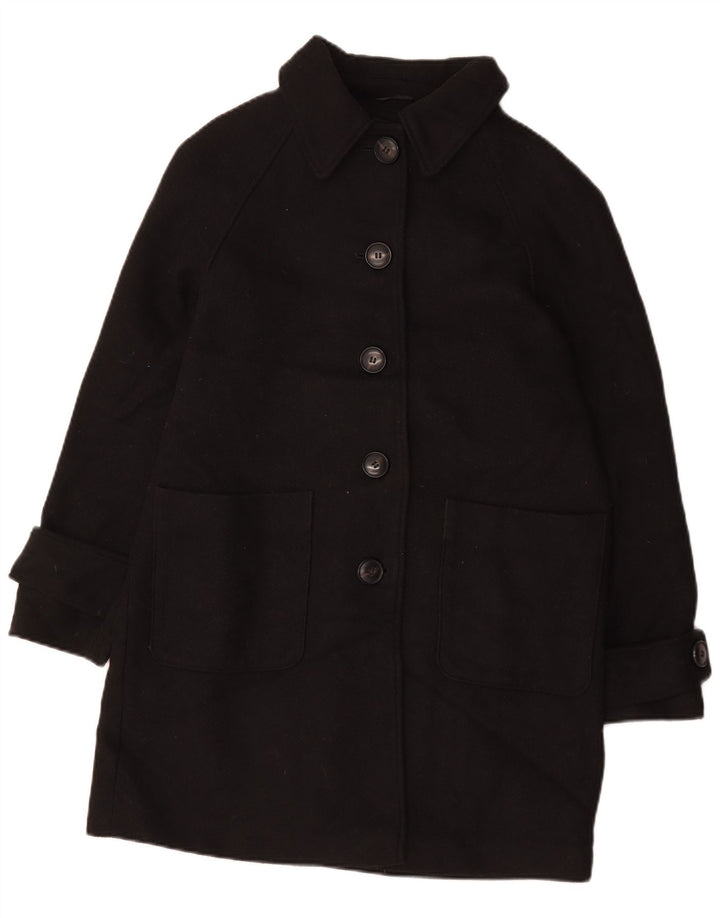 Sobretudo feminino Marks & Spencer UK 14 grande poliéster preto