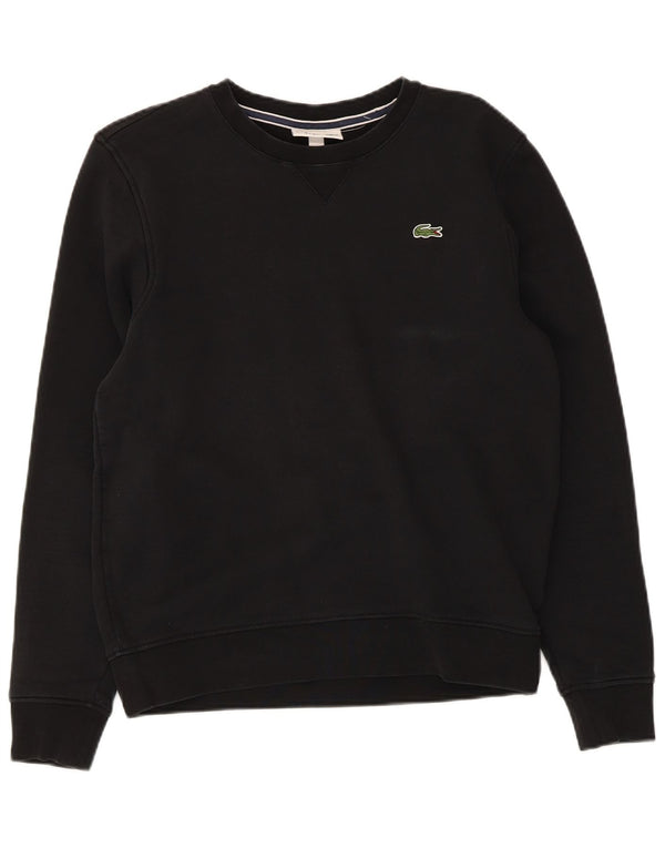Moletom feminino Lacoste Regular Fit tamanho 3 pequeno algodão preto