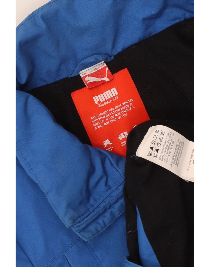 Casaco corta-vento Puma Boys 11-12 anos azul poliéster