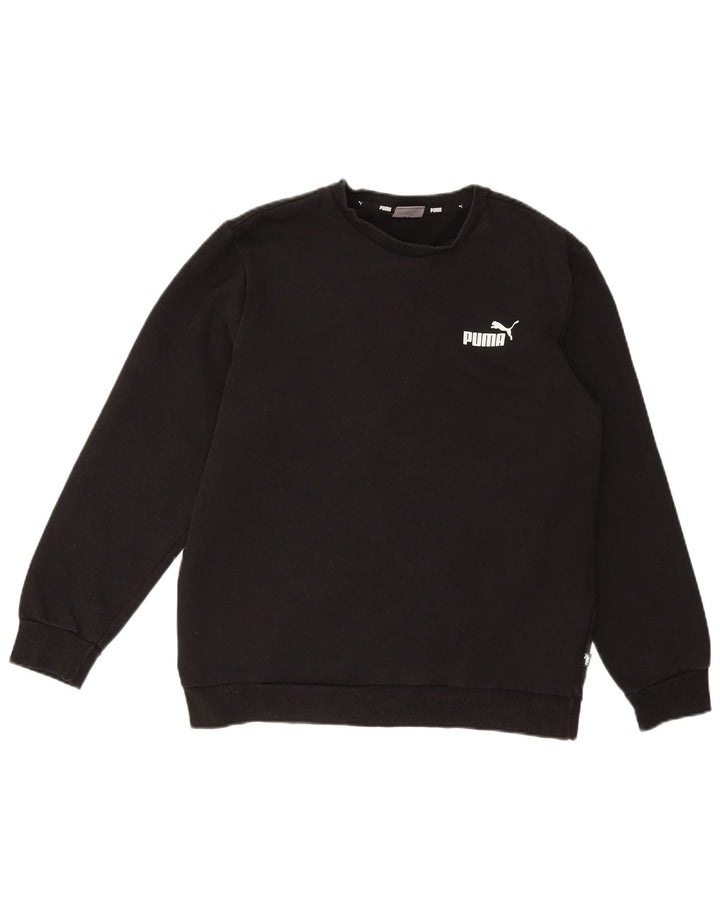 PUMA moletom masculino jumper grande algodão preto