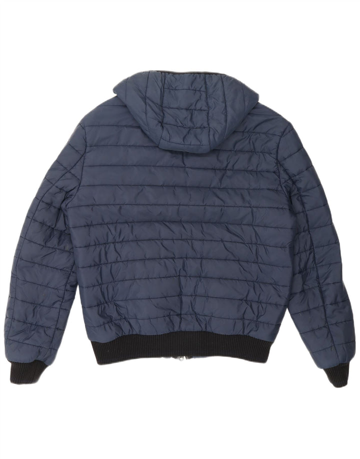 Jaqueta masculina acolchoada com capuz Refrigiwear IT 52 grande poliéster azul marinho