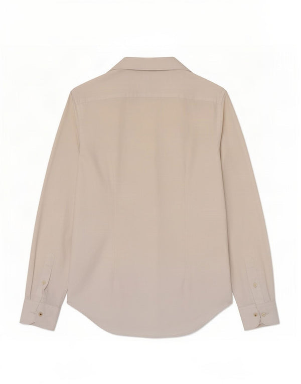 Camisa masculina Zara Slim Fit pequena de algodão branco