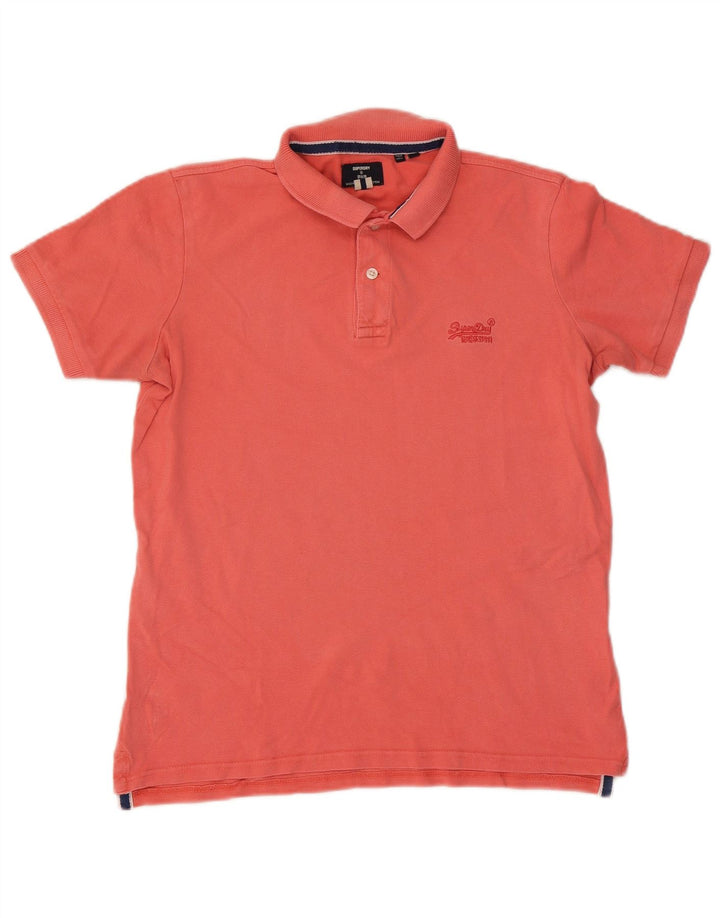 Camisa polo masculina Superdry médio algodão rosa