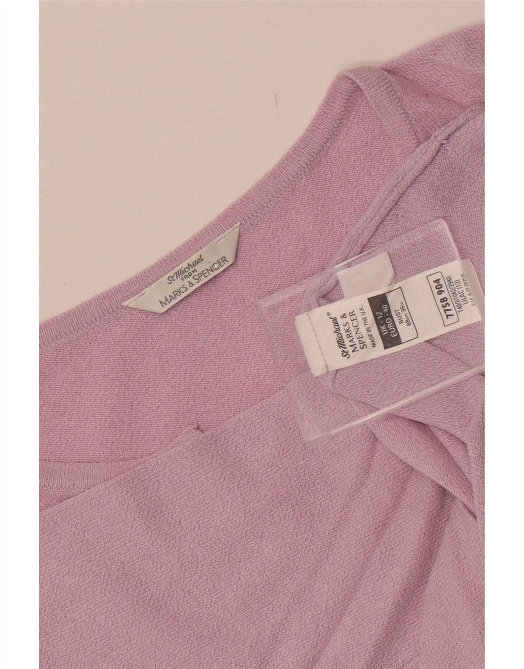 Top feminino Marks & Spencer St. Michael manga 3/4 Reino Unido 12 médio roxo