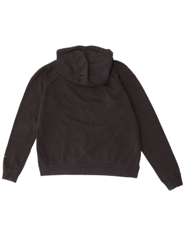 Nike masculino gráfico moletom com capuz médio algodão preto