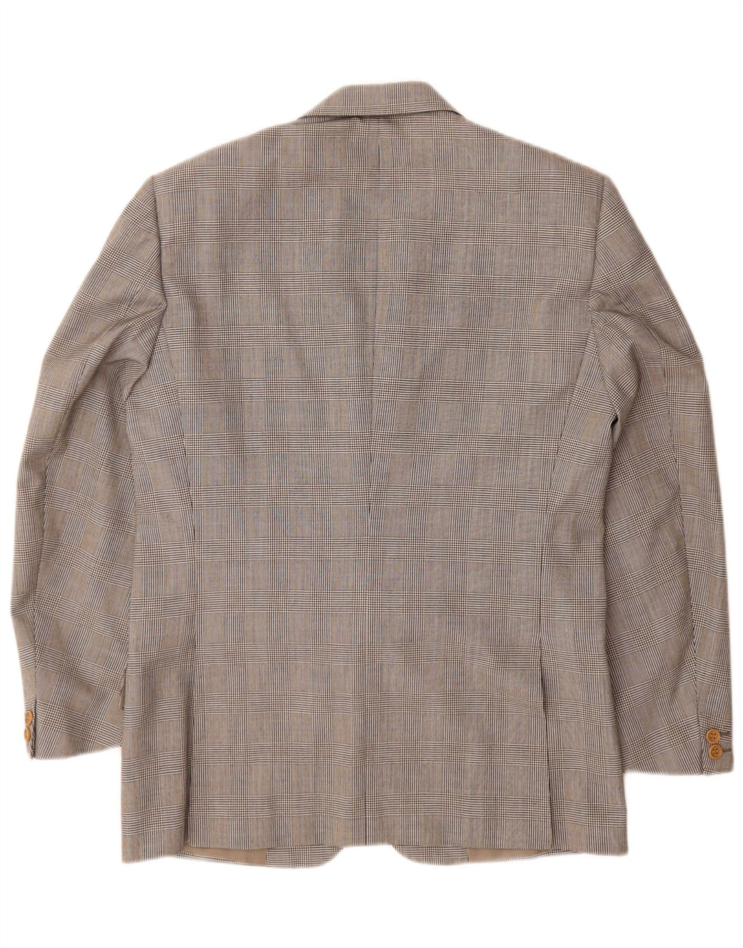 Jaqueta blazer masculina Burberrys com 2 botões IT 48 lã xadrez cinza médio