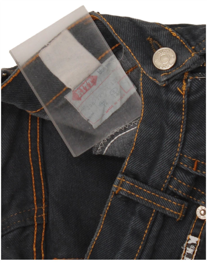 Jeans retos femininos Ritt W26 L30 algodão azul marinho