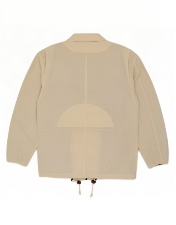 Jaqueta utilitária masculina vintage IT 50 grande algodão branco