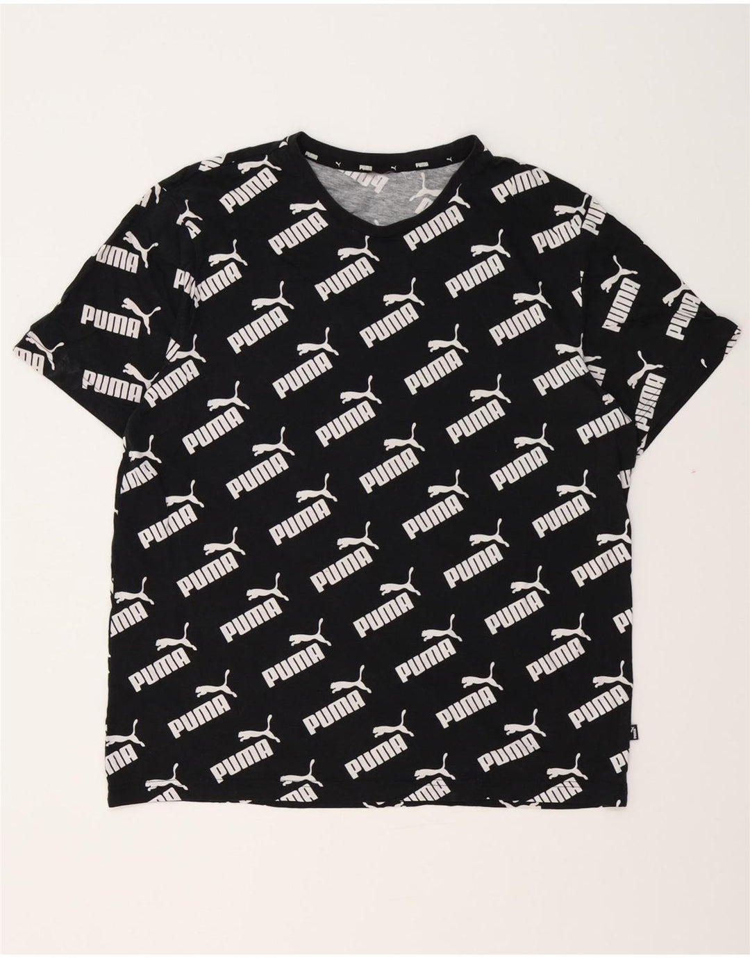 Camiseta masculina PUMA Graphic Top médio algodão preto