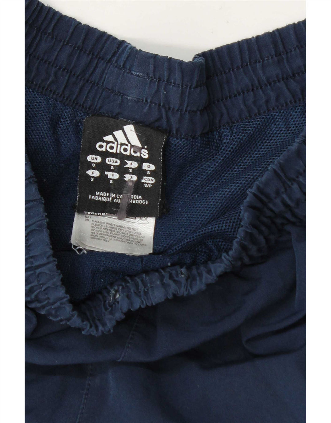 Shorts esportivos masculinos Adidas pequenos poliéster azul marinho