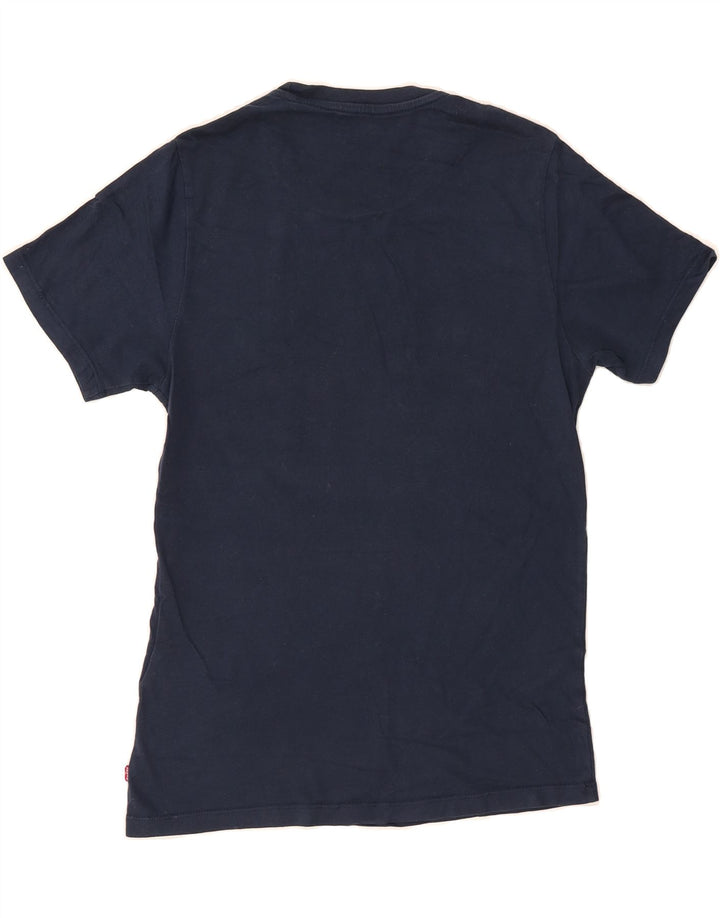 LEVI'S Mens Standard Graphic T-Shirt Top XS Navy Blue Cotton Vintage Levi's and Second-Hand Levi's from Messina Hembry 
