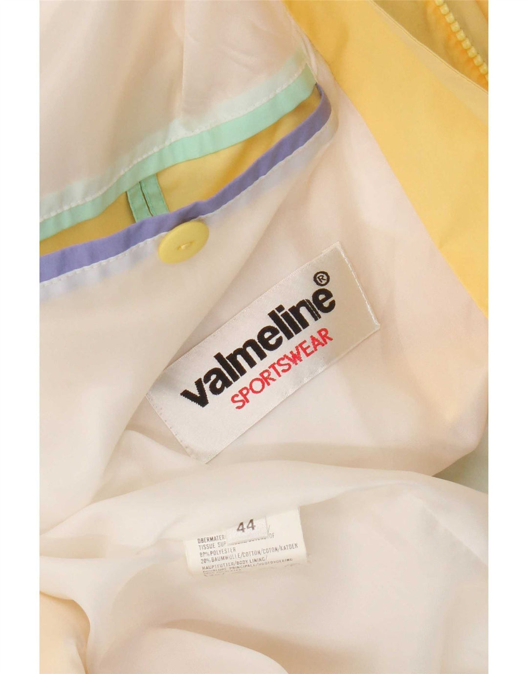 Jaqueta parka feminina com capuz grande Valmeline EU 44 XL amarelo colorblock