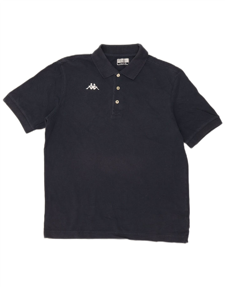 Camisa polo masculina Kappa grande azul marinho