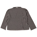 Zara Womens Oversized Top Manga Longa Reino Unido 10 Pequeno Poliéster Gingham Preto