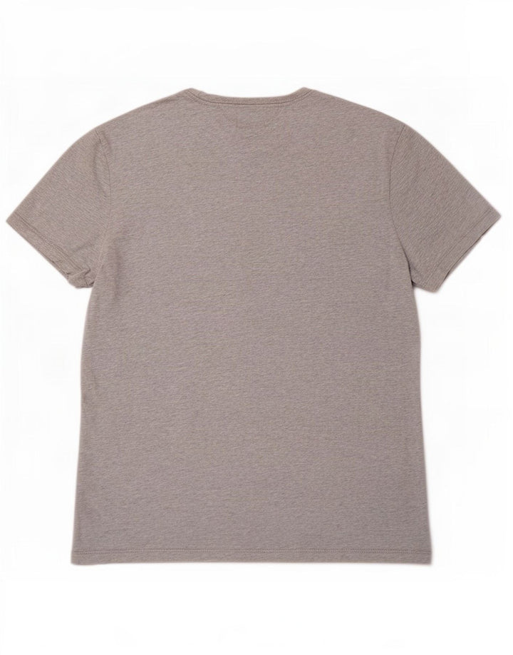 Camiseta masculina Tommy Hilfiger Top cinza médio algodão