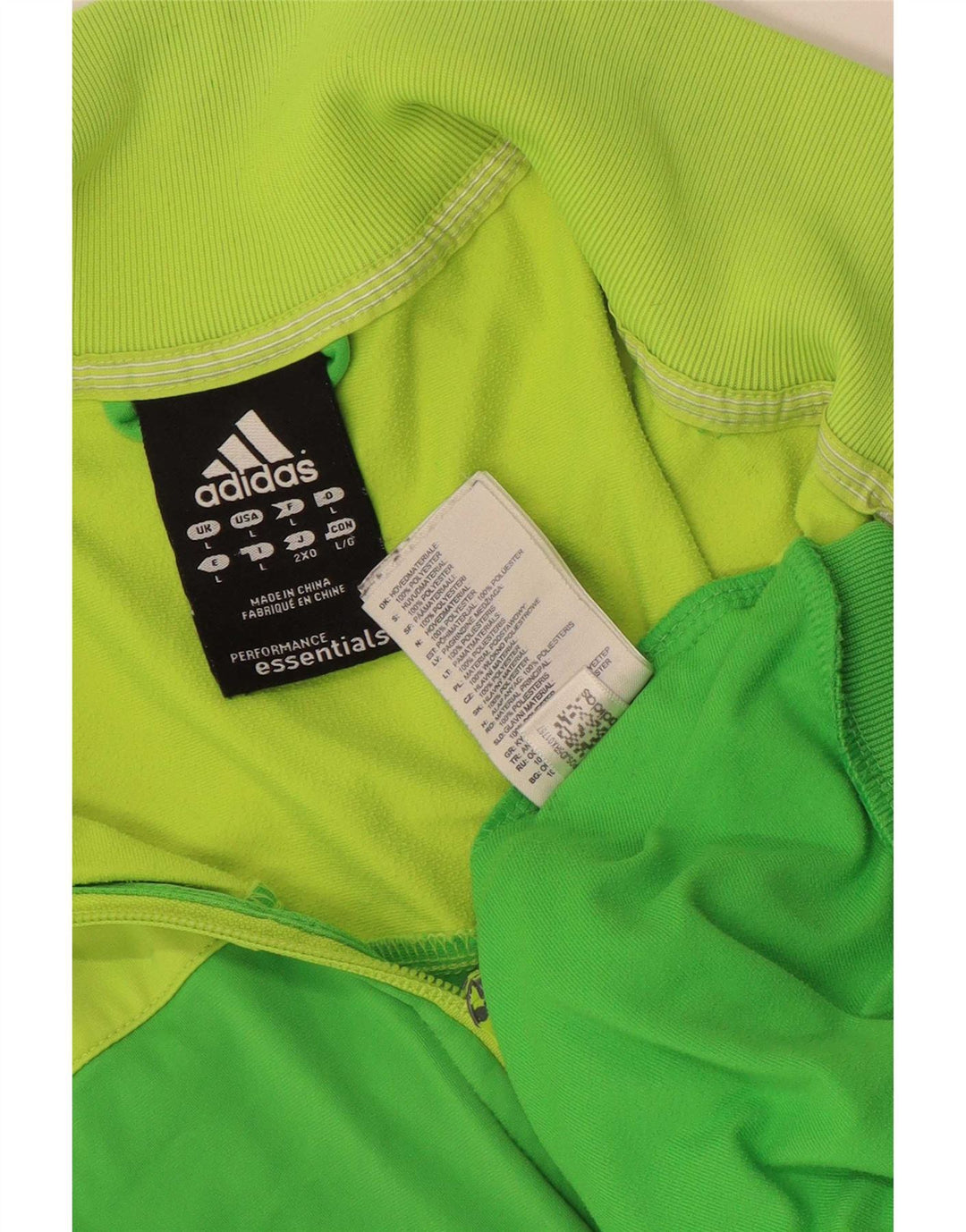 Adidas Mens Climalite Tracksuit Top Jacket Grande Verde Colorblock