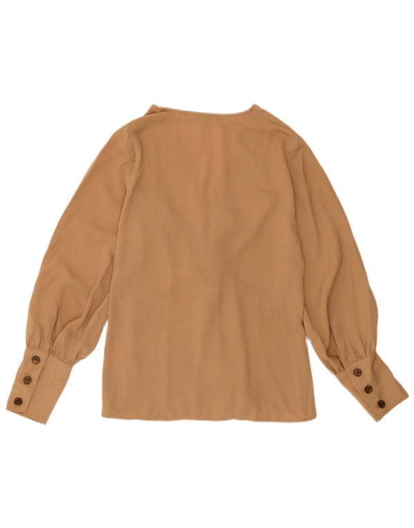 Blusa feminina Topshop UK 6 XS poliéster marrom