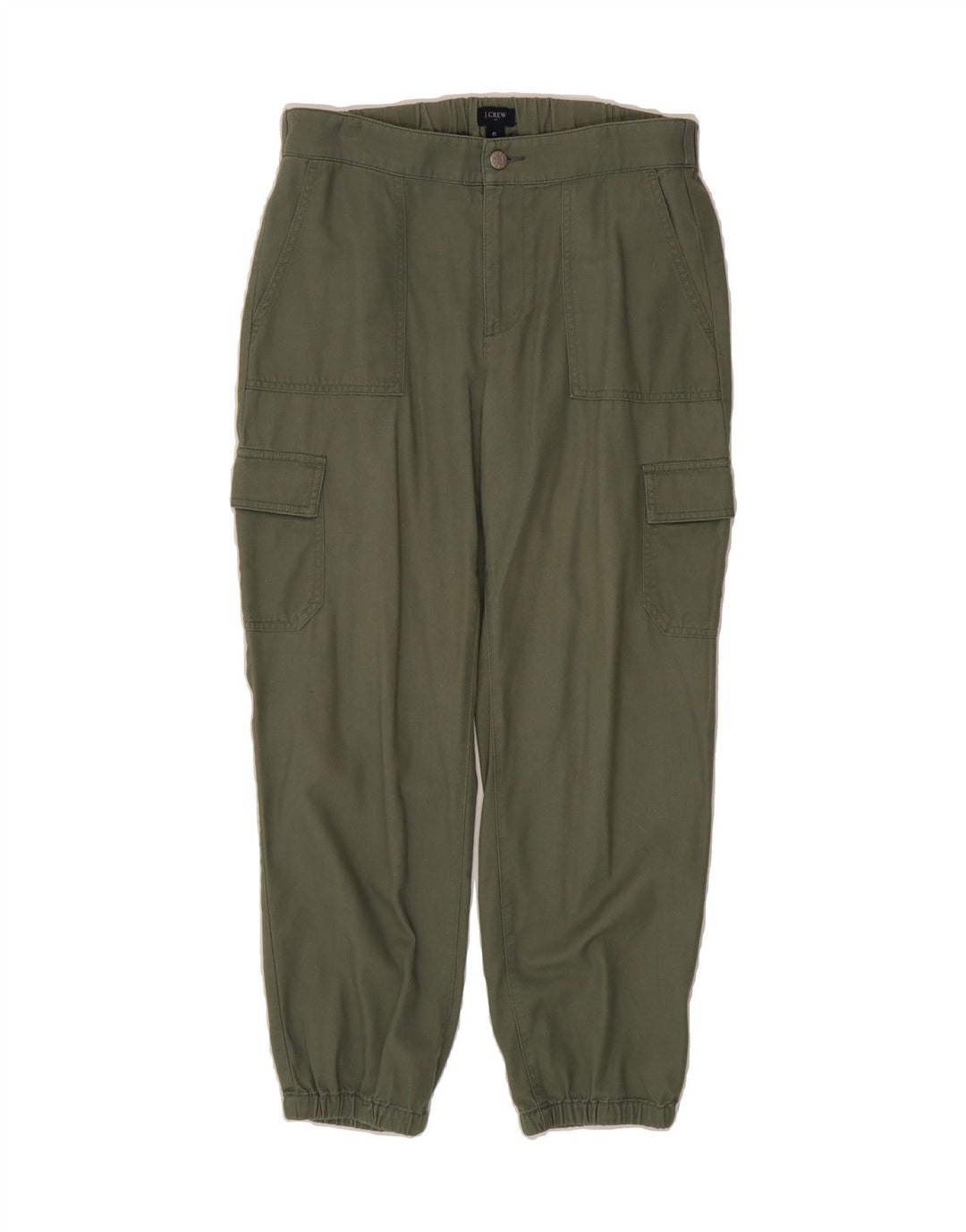 J. CREW Womens Joggers Cargo Trousers US 6 Medium W30 L26 Green Cotton Vintage J. Crew and Second-Hand J. Crew from Messina Hembry 