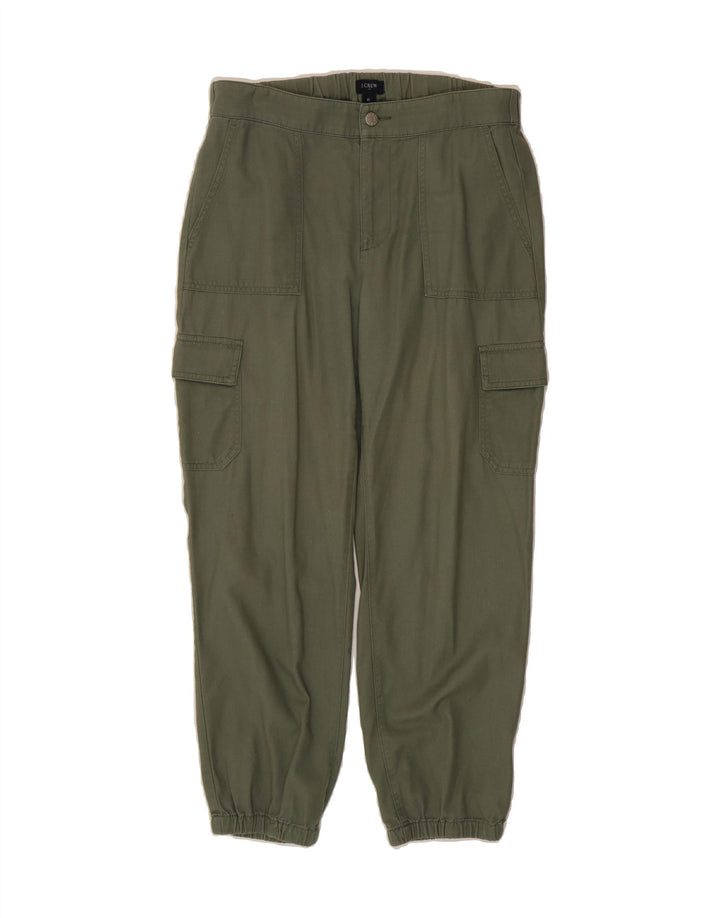 J. CREW Womens Joggers Cargo Trousers US 6 Medium W30 L26 Green Cotton Vintage J. Crew and Second-Hand J. Crew from Messina Hembry 