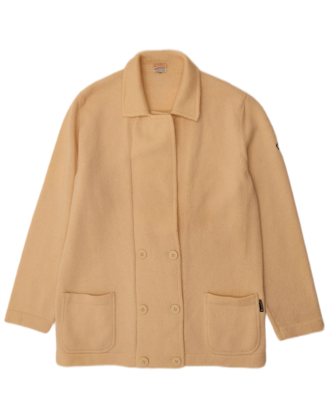 Suéter cardigã feminino Skipper IT 50 XL lã amarela