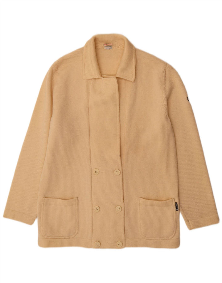 Suéter cardigã feminino Skipper IT 50 XL lã amarela