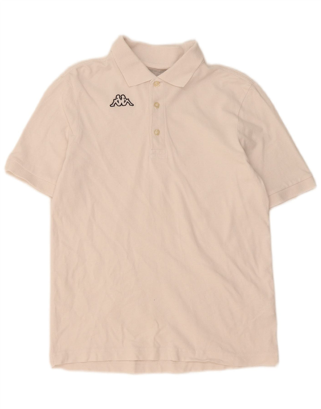 Camisa polo masculina KAPPA de algodão branco médio