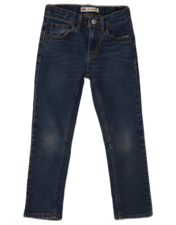 Jeans Levi's Girls 512 Slim Tapered 5-6 Anos W20 L19 Azul Algodão