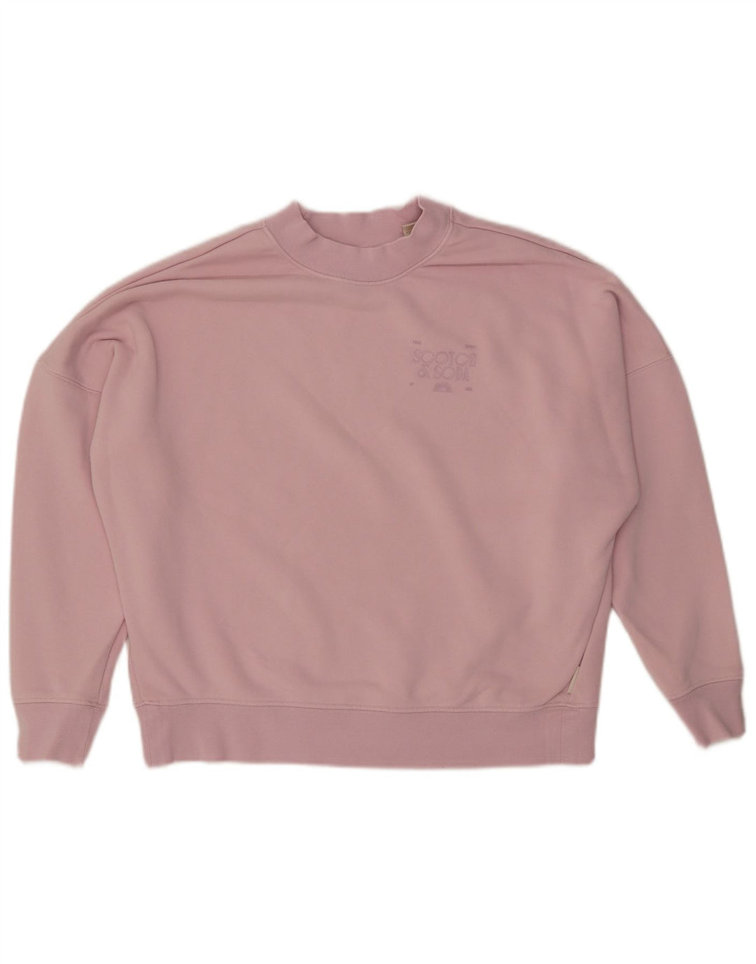 SCOTCH & SODA moletom feminino superdimensionado Reino Unido 10 algodão rosa pequeno